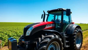 Showcasing AF88 tractor in a vibrant field, emphasizing modern design and efficiency.