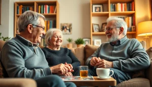 Engage with seniors at https://frontidas.com in a cozy living room full of warmth and companionship.