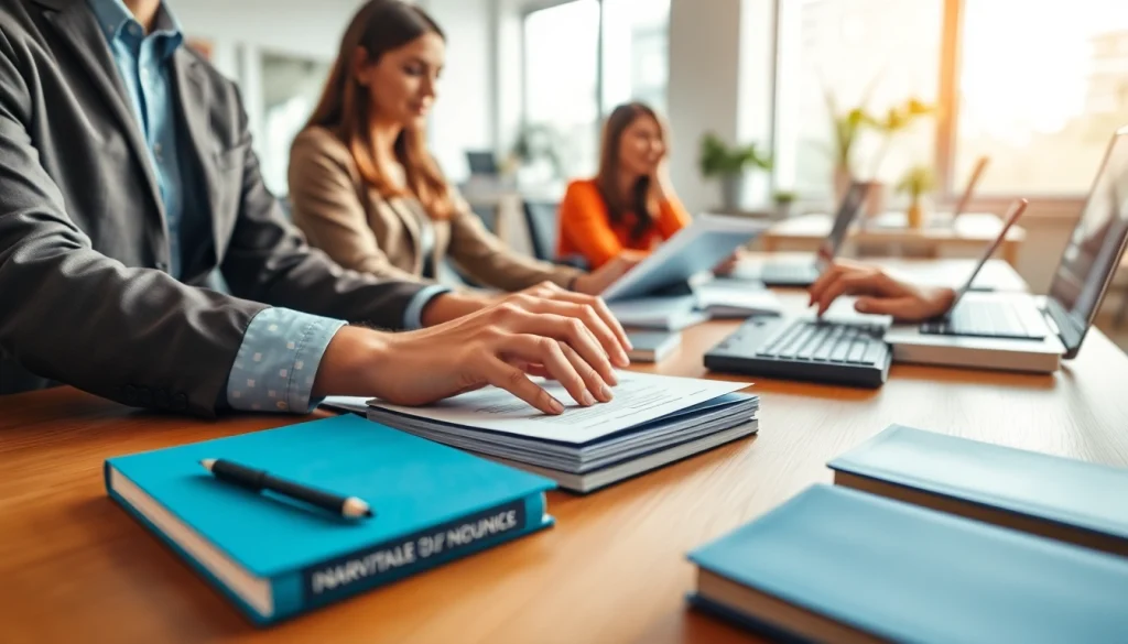 Streamlined workflow at https://www.elitetranslingo.com showcasing linguists collaborating on translation projects.