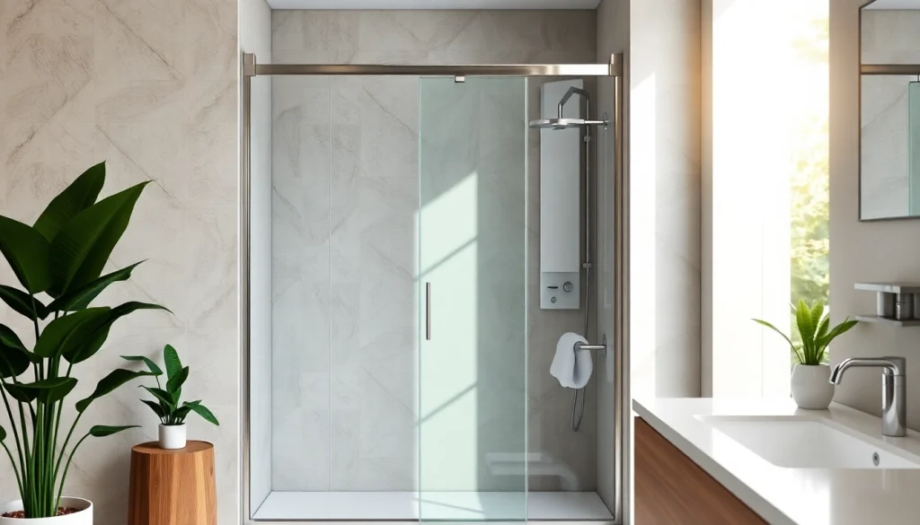 Installer une paroi de douche moderne avec des détails raffinés dans une salle de bain élégante.