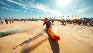 Geniet van blokarten op https://www.blokartschool.nl met vrienden op een strand vol avontuur.