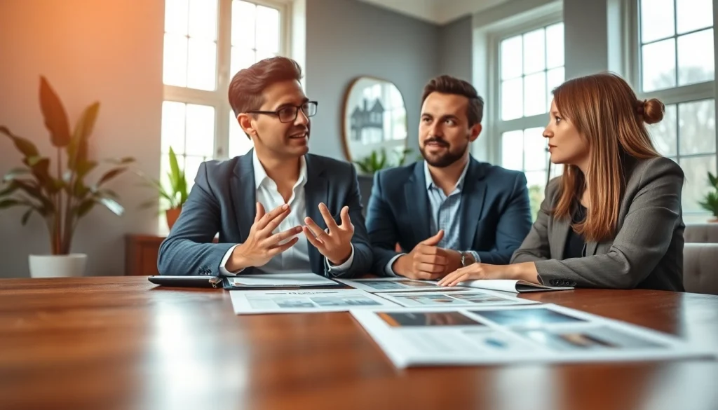 Zusammenarbeit mit https://immobilienmakler-bester.de in einem eleganten Büro für Immobilienberatung.