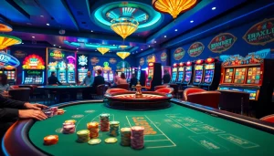 Players at the blackjack table enjoy thrilling games at Nhà cái XX88's vibrant casino.