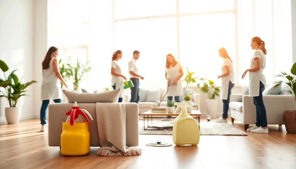 Engage with a reliable Cleaning service in a vibrant living room environment, showcasing cleanliness and professionalism.