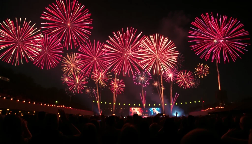 Witness vibrant fireworks lighting up the night sky at https://5starfireworks.co.uk celebration.