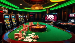 Join the excitement of gambling at 888b.com with vibrant casino tables and thrilling slot machines.