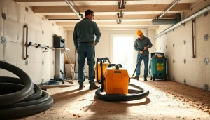 Crawl space cleaning service at http://newleafcrawlspace.com showcasing a clean, well-drained space.