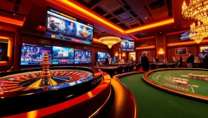 Experience thrilling live casino action at https://bong99.pro/ with vibrant gaming tables and excited players.