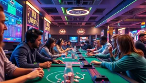 Experience the excitement of online gaming at https://thabet.college/ with diverse players immersed in casino games.