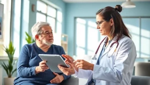 Discussing Oral Weight Loss Treatments in a modern clinic with a healthcare provider.