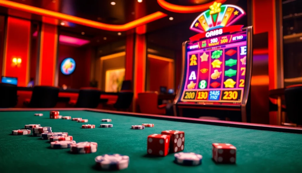 Nổ Hũ QH88 slot machine with colorful reels and vibrant casino atmosphere.