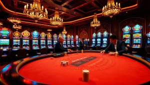 Experience the excitement of toto slot gaming in a luxurious casino setting.