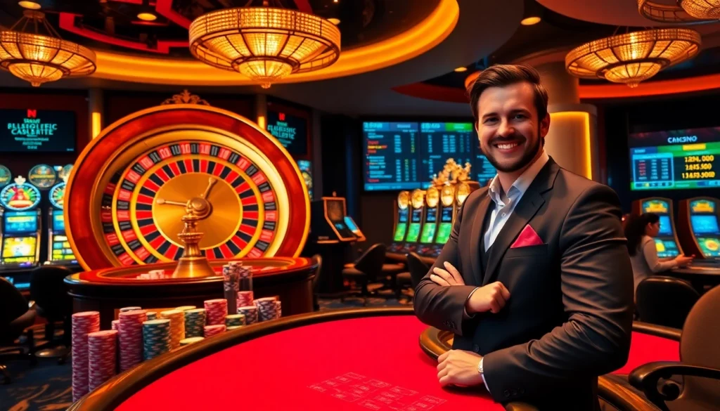 Engaging casino gameplay at https://sshbet.io/ with vibrant roulette wheel and poker chips.