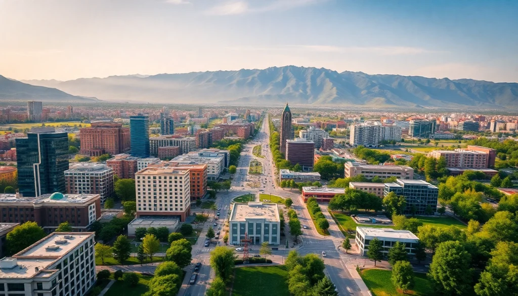 View of vibrant Almaty cityscape and Tian Shan mountains at https://albmaftoh.com capturing its cultural energy.