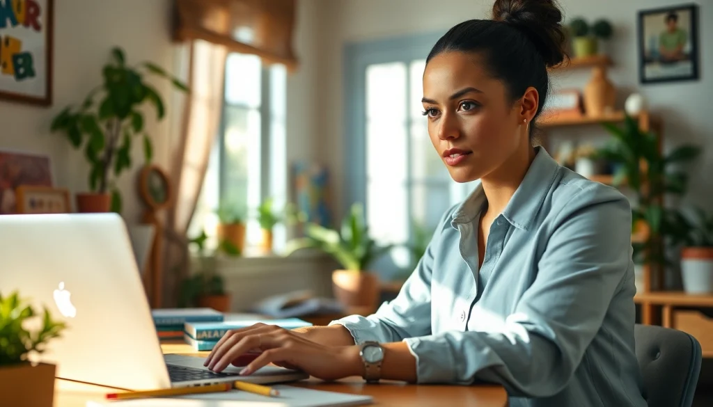 Engaging mom at https://giveaways4mom.com working from home with kids around.