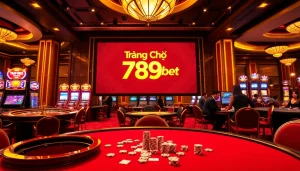 Exciting gaming scene at trang chủ 789bet featuring roulette, slots, and players.