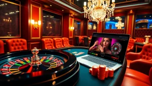 Experience the luxury of Bugatti8 with high-stakes poker and roulette in a stylish casino setting.