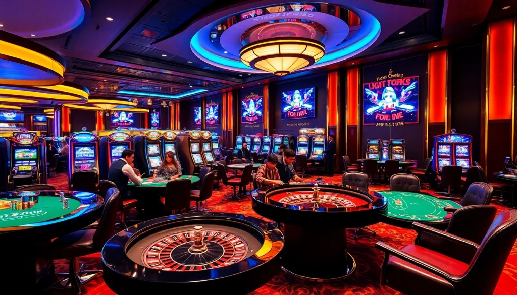 Experience the thrill of gambling at nhà cái qq88 with engaged players enjoying casino games.