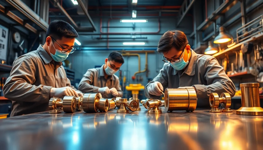 Expert technicians performing metal polishing in Malaysia, showcasing the quality of metal polishing services.