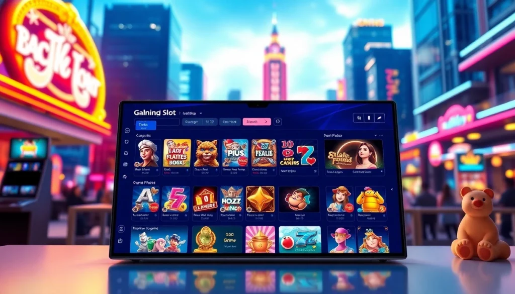 Menampilkan antarmuka walettoto dengan permainan slot yang menarik dan desain modern.