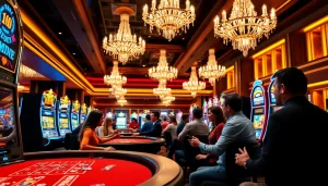 Engaged players at a luxurious casino, experiencing the excitement of gaming at https://casinodeets.com.