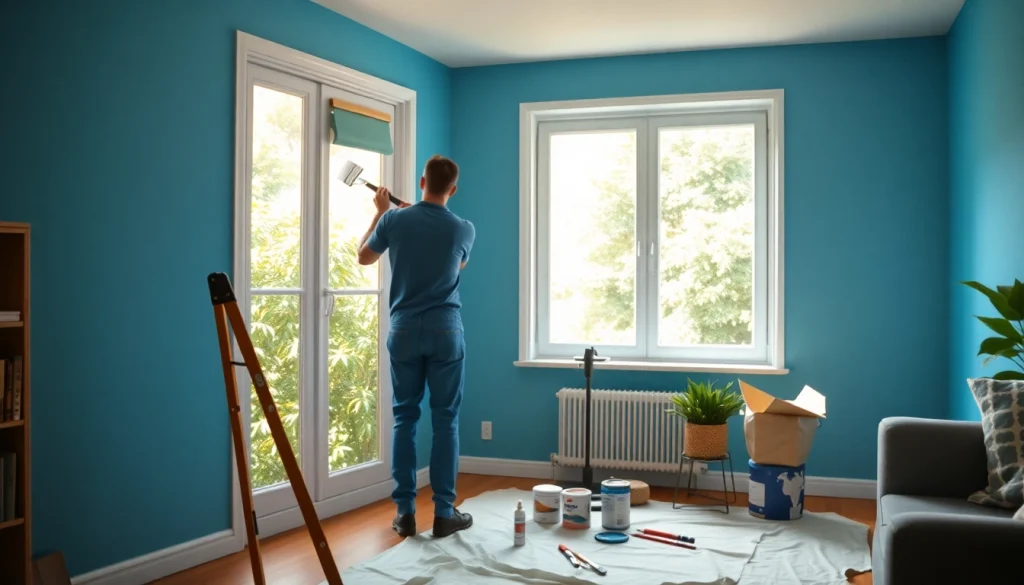 Revitalize your home with quality painting services from https://33626painters.com, featuring expert painters at work.
