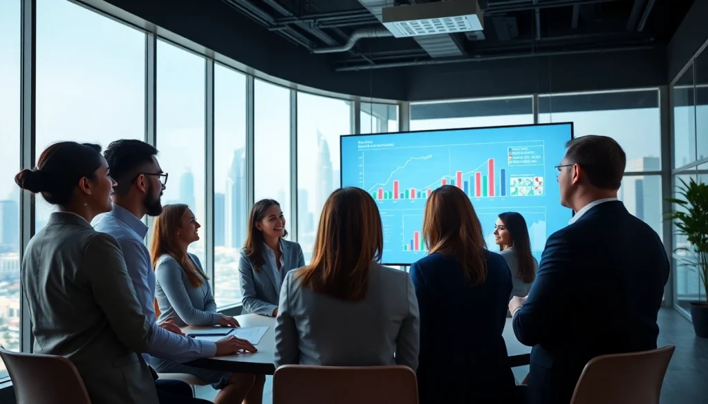 Engaging team meeting showcasing Accounting and Bookkeeping Services in a professional Dubai office.