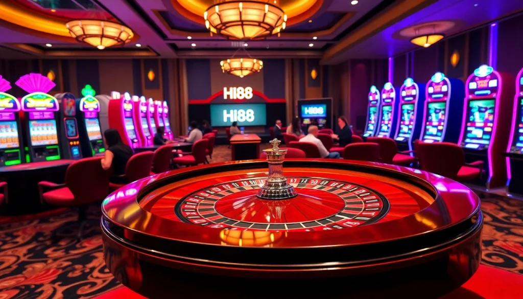 Experience the thrill of Hi88 link mới in a vibrant casino atmosphere filled with excitement.