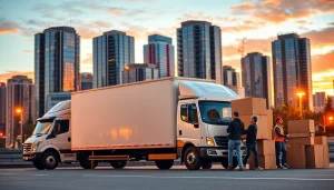 Best moving company in Vancouver showcasing professional movers efficiently loading boxes.