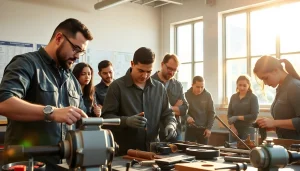Students collaborating in trade schools in southern California, showcasing hands-on learning experiences.