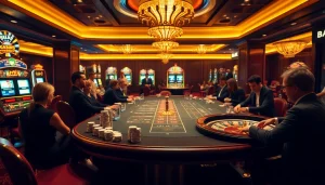 Experience the thrill of high-stakes gambling at https://www.goaldaddyth.com/ with vibrant casino tables and excited players.