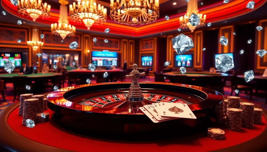 Experience the thrill of gambling with 鑽石4c represented through luxurious casino elements.