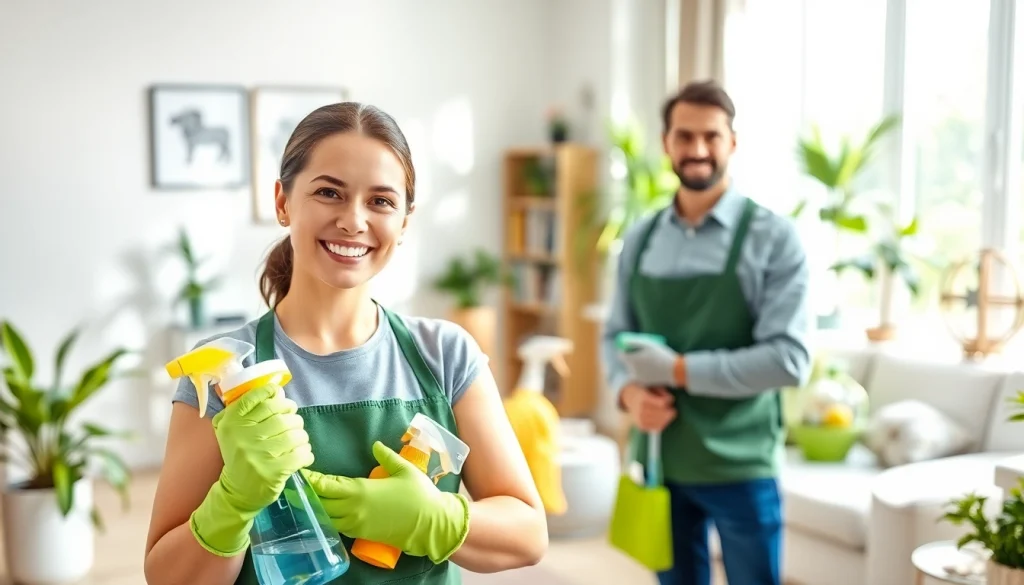 Cleansing action of a professional cleaning service in a beautifully organized home space.