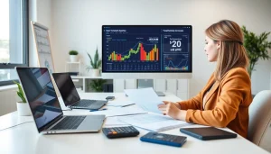 Księgowość dla firmy transportowej, z księgowym w profesjonalnym biurze.