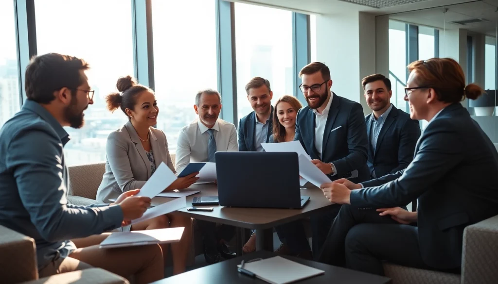 Enhance your business with collaborative strategies, showcasing a dynamic office environment.