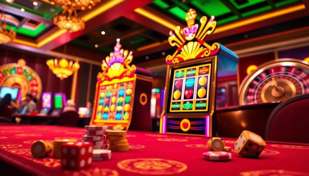 Experience the thrill of the raja barong slot with vibrant graphics and luxury casino elements.