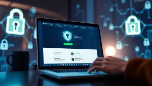 快连vpn下载 application on a modern interface showcasing security and privacy features.