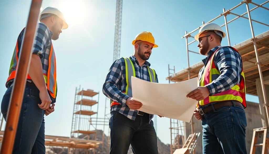 Highlighting the teamwork in the construction association south carolina on a construction site.