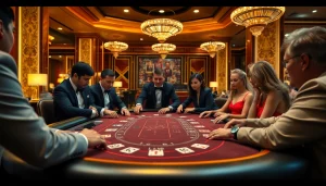 Mostbet VIP aksiyalar - lüks kazinoda poker oynayan müştərilər.