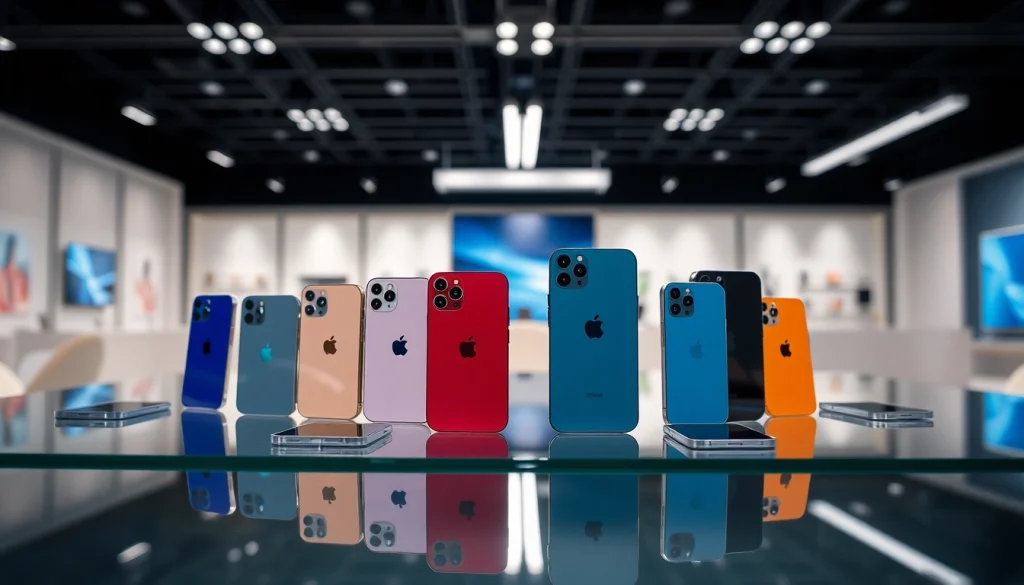 Impresionantes Celulares iPhone en exhibición destacando su diseño y características.