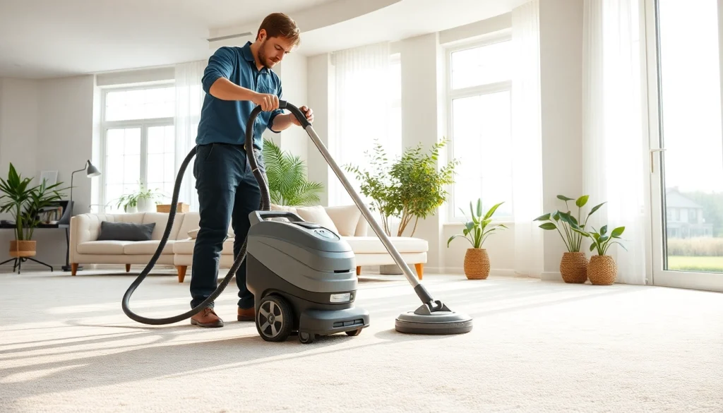 Efficient carpet cleaners lincoln ca expertly cleaning carpets in a modern setting.