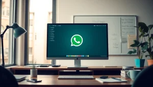 生动呈现的 WhatsApp网页版工作区，展示用户之间的无缝沟通。