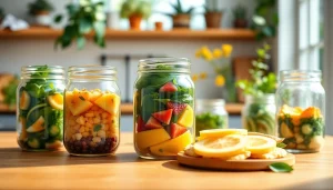 Prepare wholesome meals with https://masonjarbreakfast.com jar recipes in a sunny kitchen setting.
