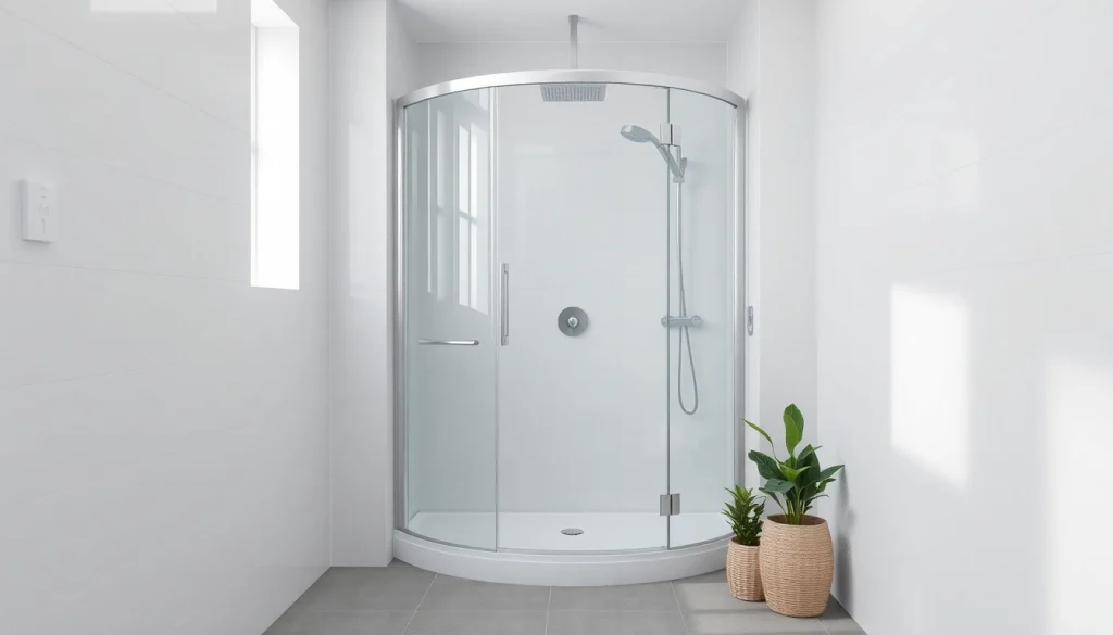 Präsentation der sonni Duschkabine 80x80 in einem modernen Badezimmer-Design.