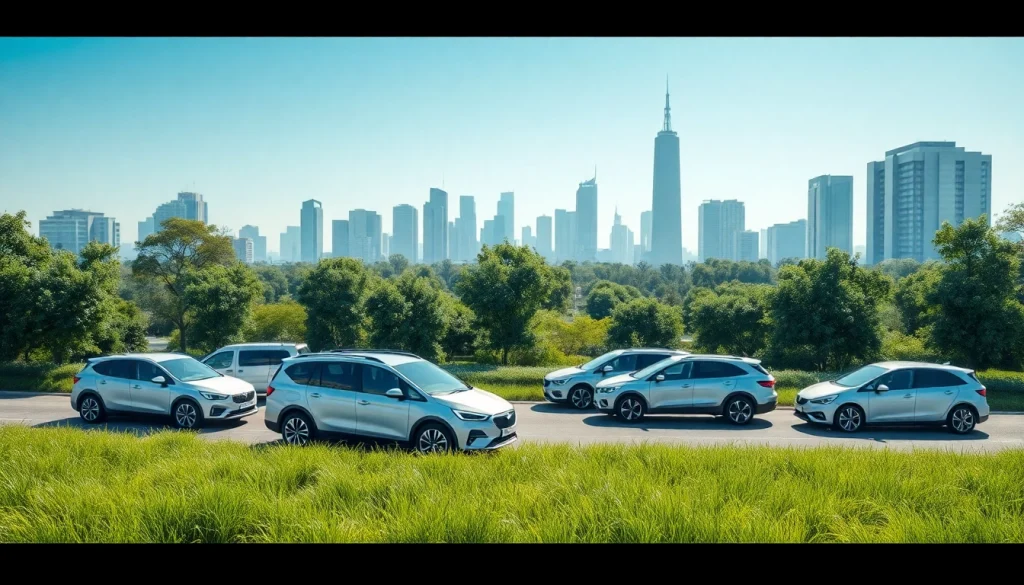 avral.net의 차량 리스 서비스와 지속 가능성을 강조하는 전문적인 디지털 풍경.