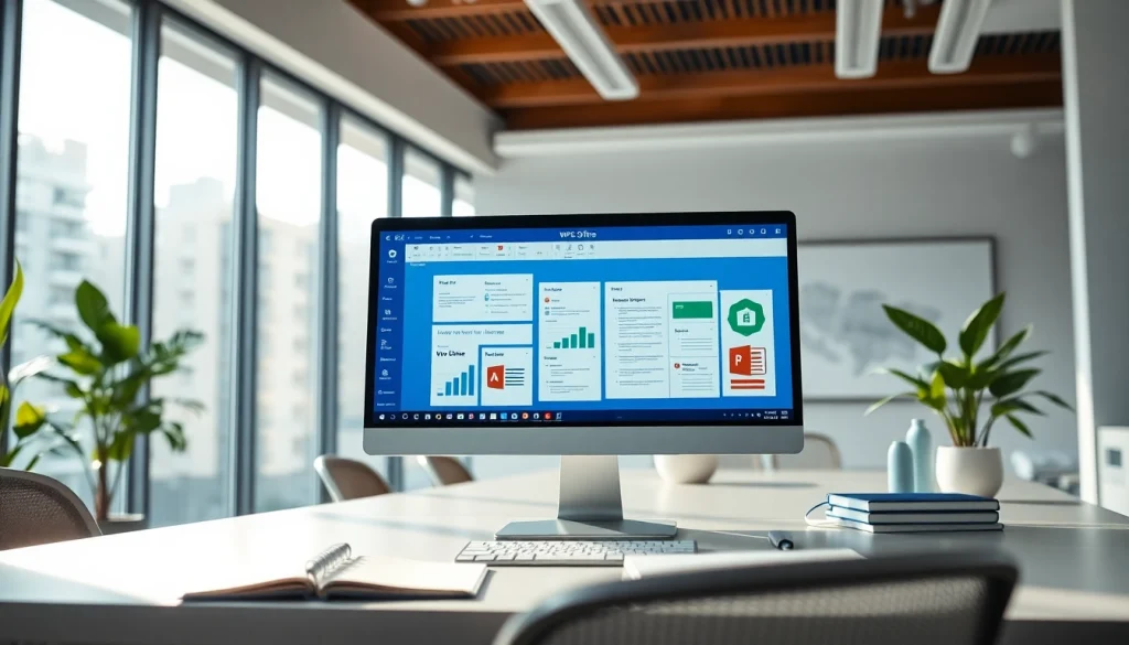 在专业工作区的现代桌面上展示的 WPS Office 界面。