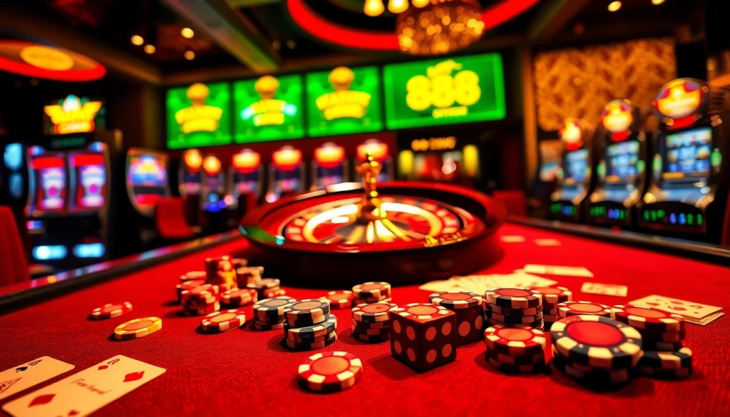 Experience the thrill of betting at trang chủ 88i, where vibrant poker chips and roulette excitement await.