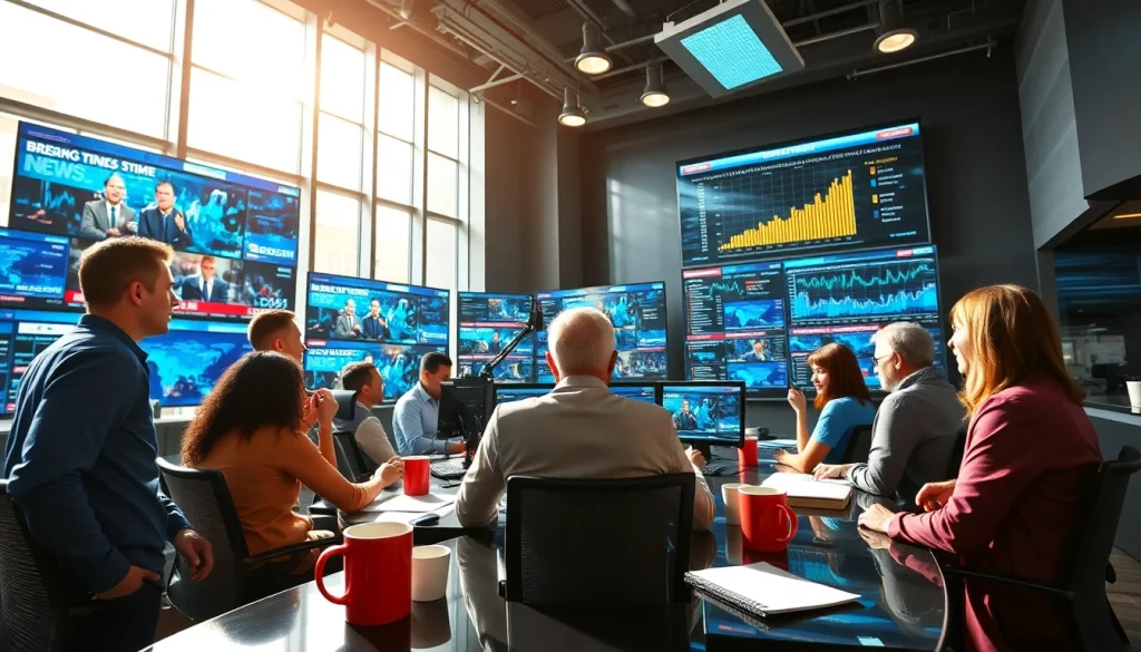 Captivating Usa Today newsroom scene illustrating journalists in action.