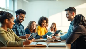 Dynamic classroom scene showcasing education equity with diverse students engaged in innovative learning activities.