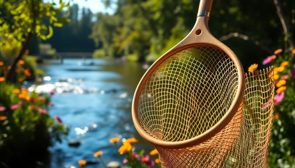 Catch fish easily with a high-quality fly fishing net crafted for durability and precision.